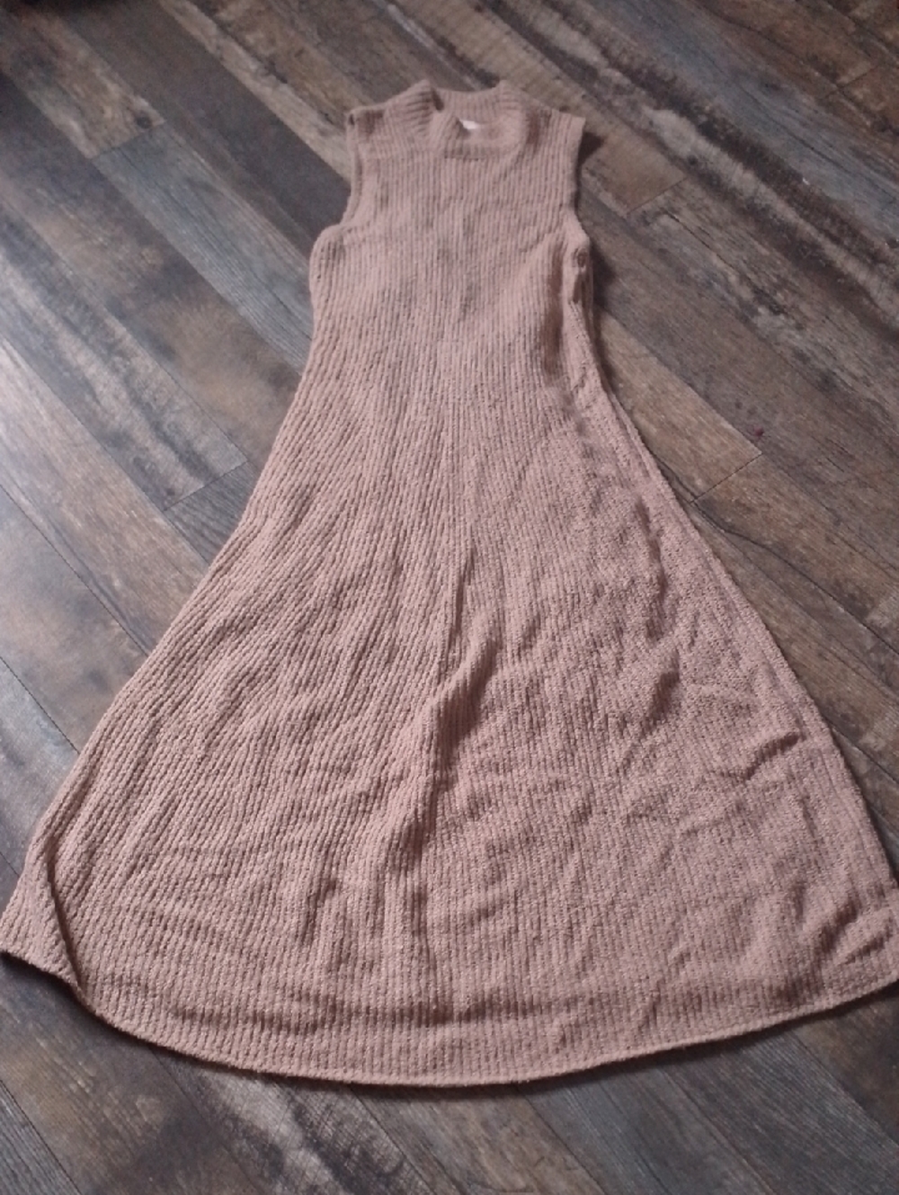 Banana Republic Long Elegant Fine Merino Wool Nude Maxi Sleeveless Dress
